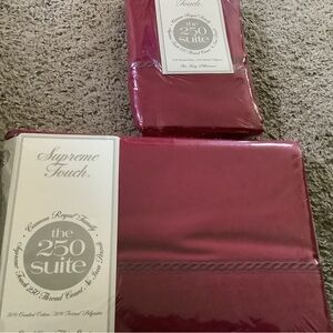 One King flat sheet & 2 king pillowcases Supreme touch made in USA VINTAGE